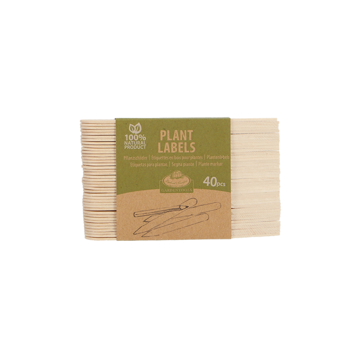 Esschert Design Houten Plantlabel 40 Stuks S