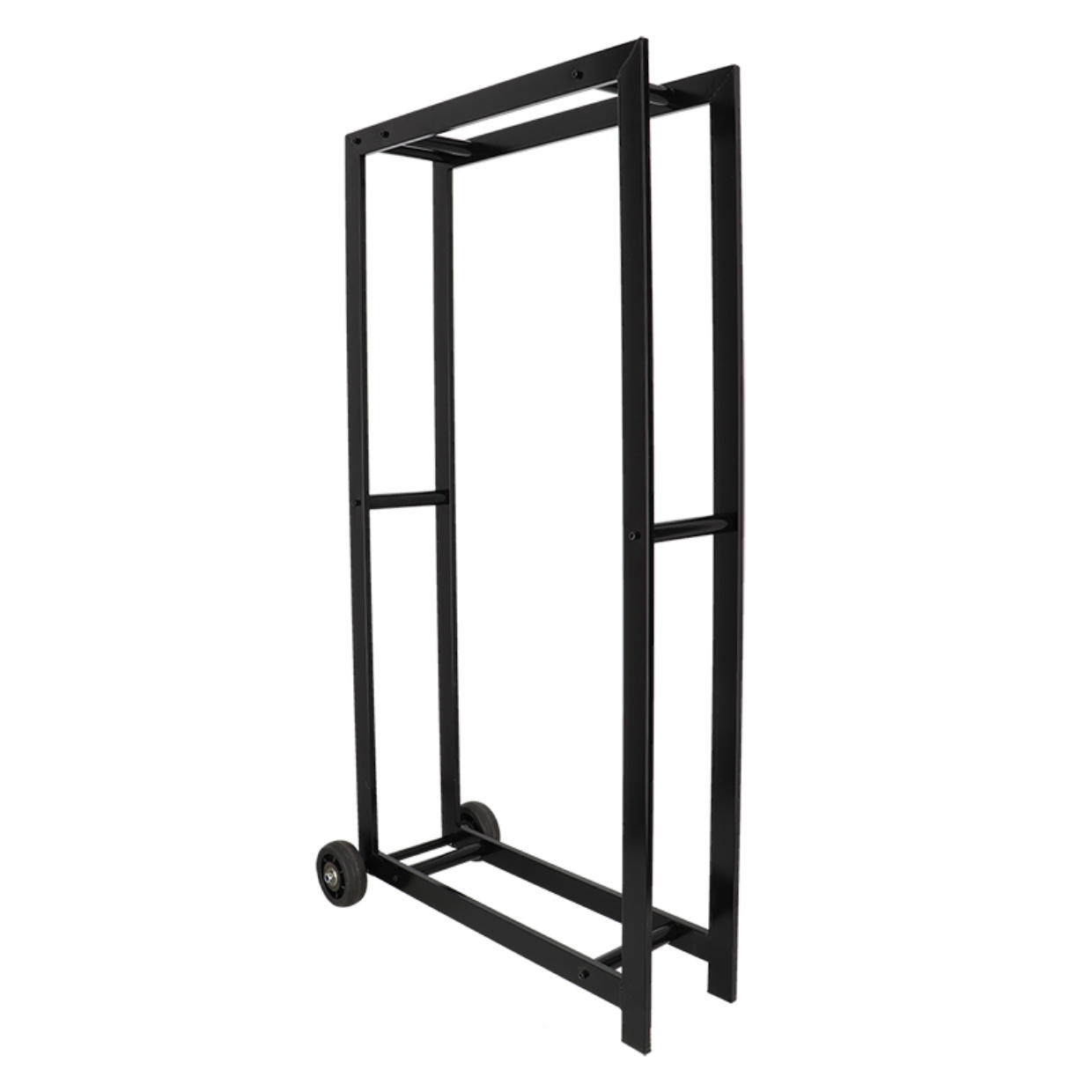 Esschert Design Houtopslag Met Wielen Zwart L