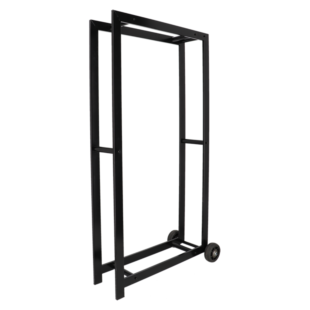 Esschert Design Houtopslag Met Wielen Zwart L