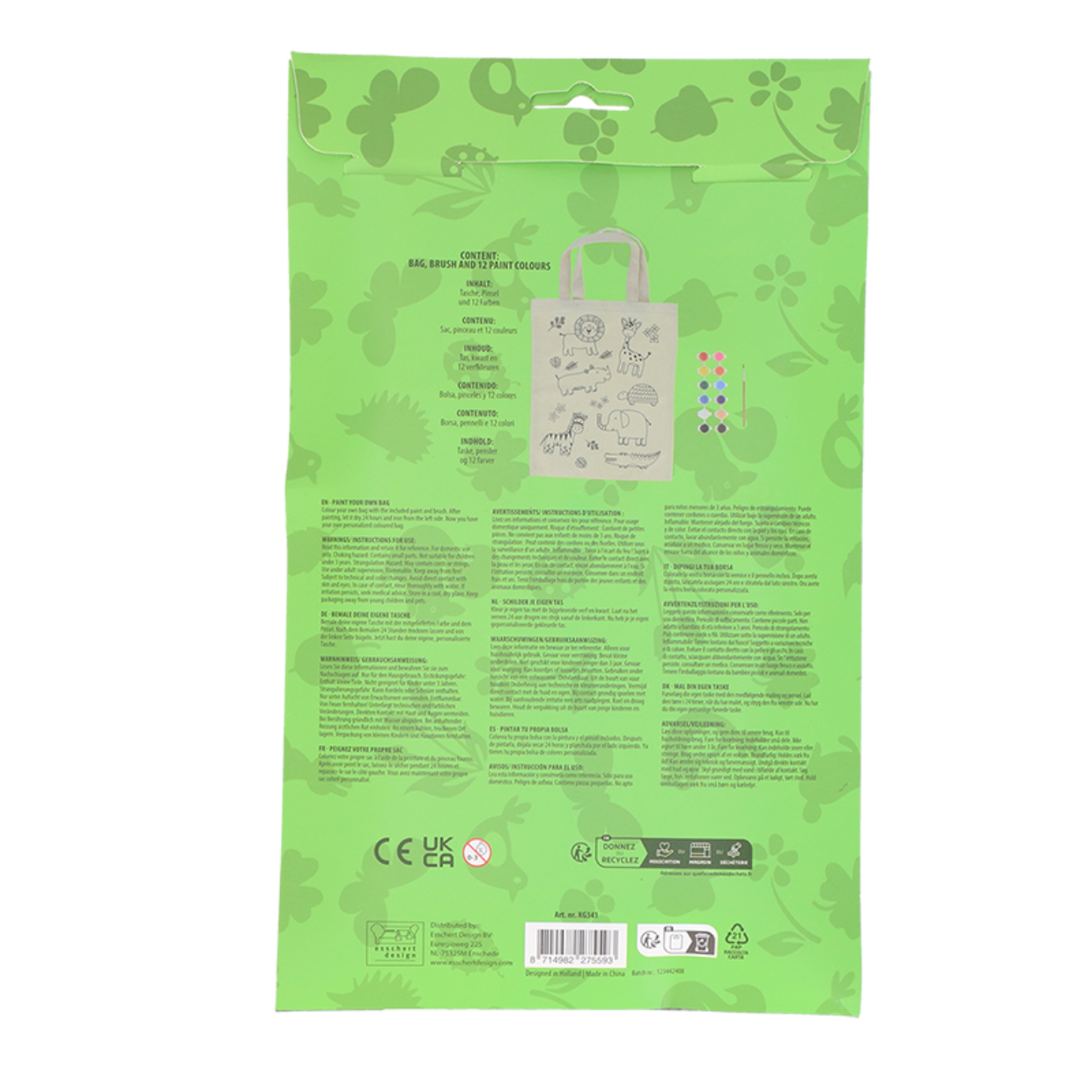 Esschert Design Inkleurtas "jungle"