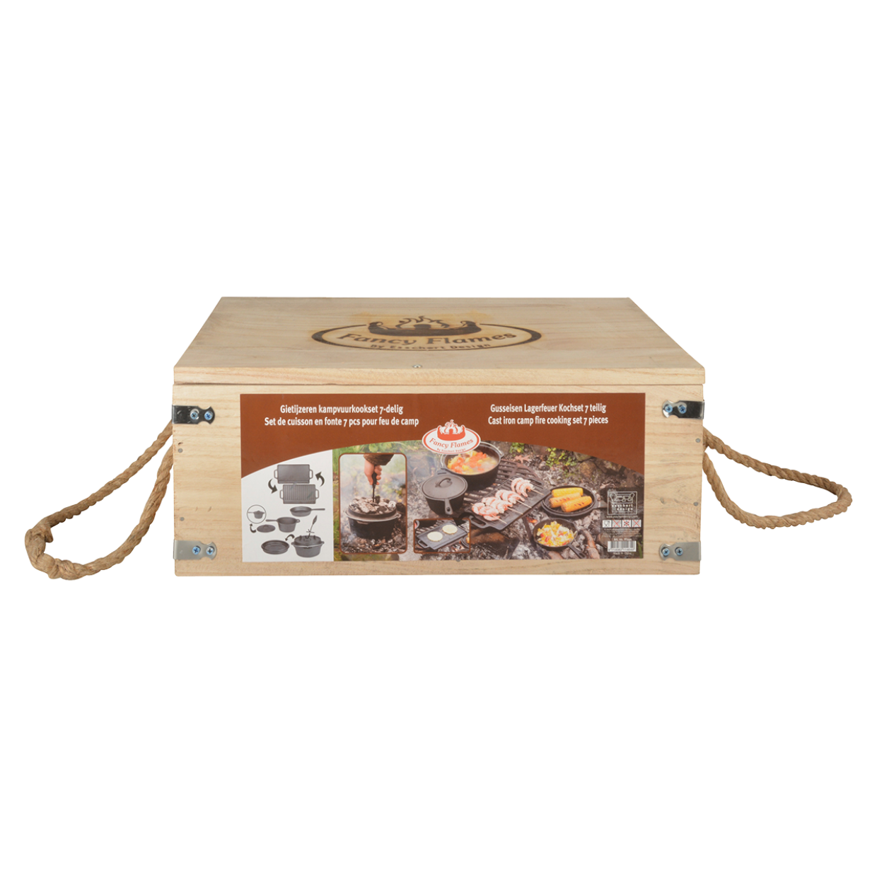 Esschert Design Kampvuurkookset 7 Delig Gietijzer