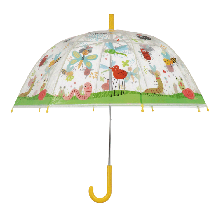 esschert design Kinderparaplu doorzichtig insecten