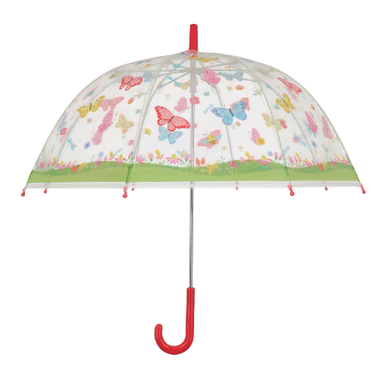 esschert design Kinderparaplu doorzichtig vlinders