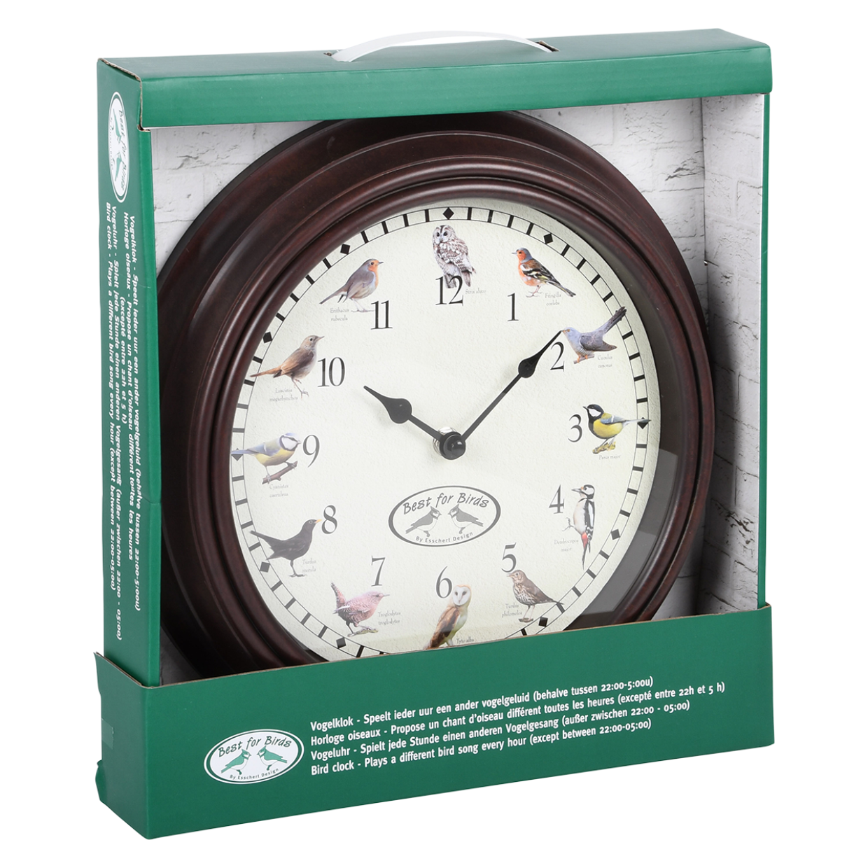 Esschert Design Klok Met Vogelgeluiden