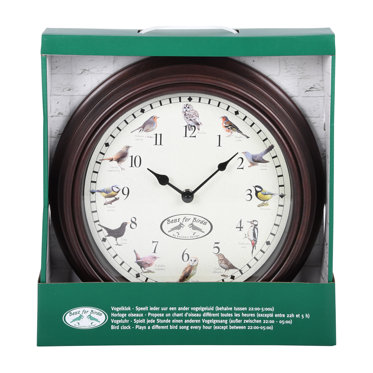 Esschert Design Klok Met Vogelgeluiden