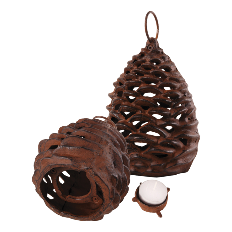 esschert design Lantaarn dennenappel S