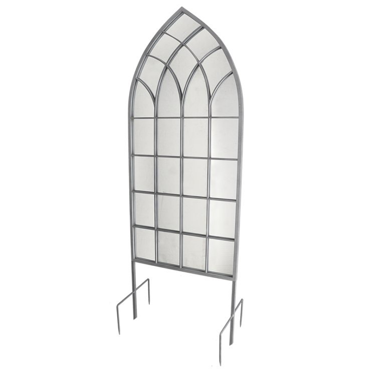 esschert design Metalen gotisch spiegel op voet