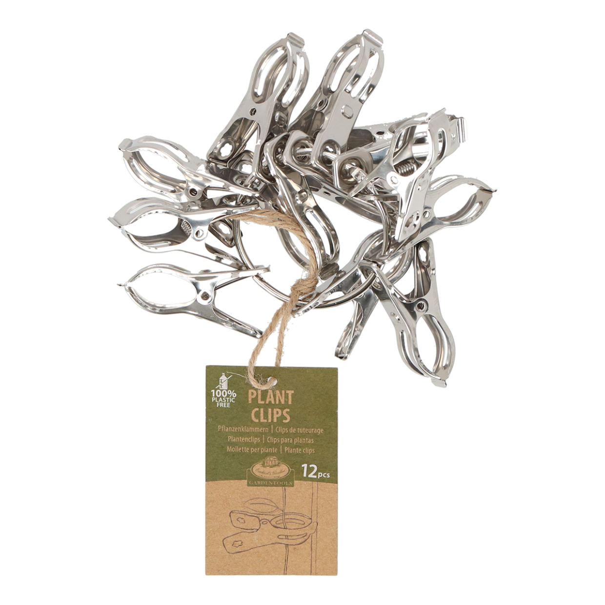 Esschert Design Metalen Plantenclip Set Van 12