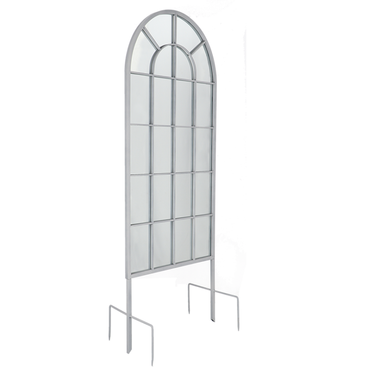 esschert design Metalen romaanse spiegel op voet