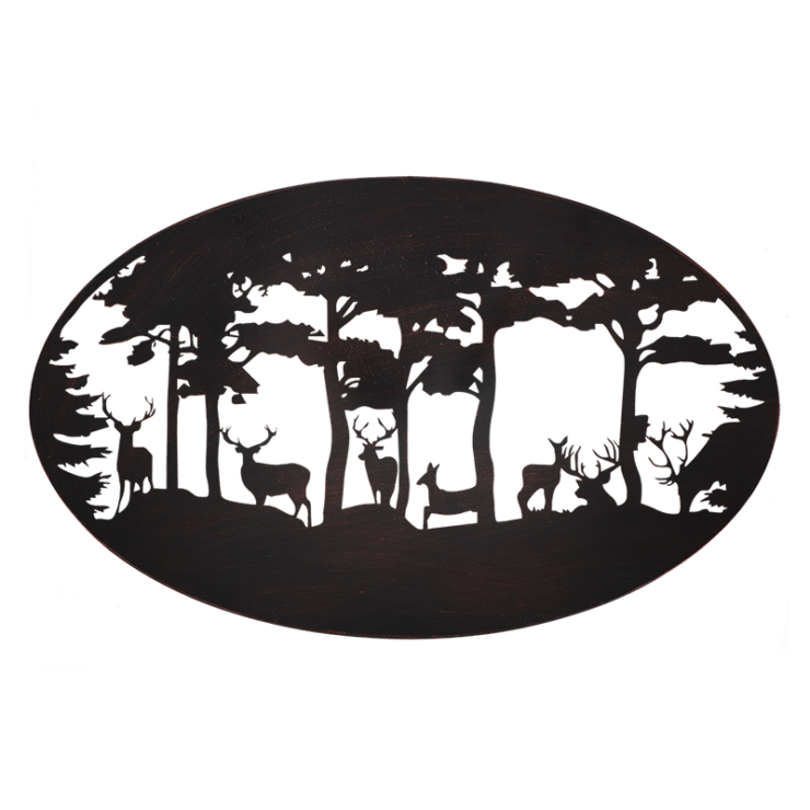 esschert design Muurdecoratie oval herten