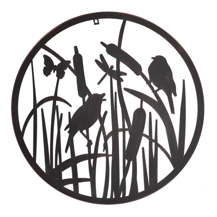 esschert design Muurdecoratie rond vogels