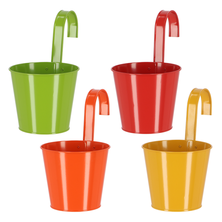 esschert design Natuurtinten bloempot met haak