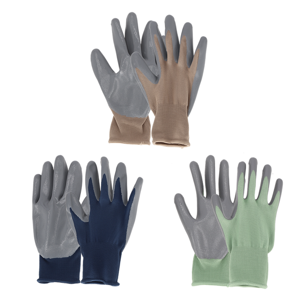 Esschert Design Nitril PES Handschoenen 3 Pak M