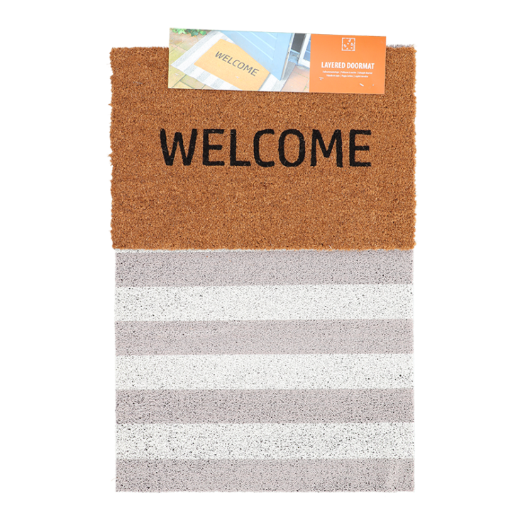 esschert design Onderdeurmat set verticale strepen