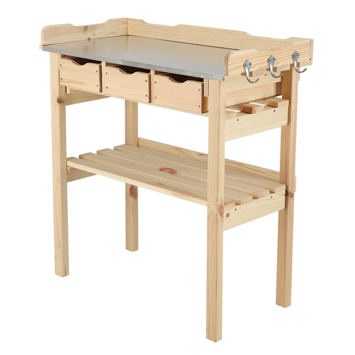 Esschert Design Oppottafel Met Lades Blank