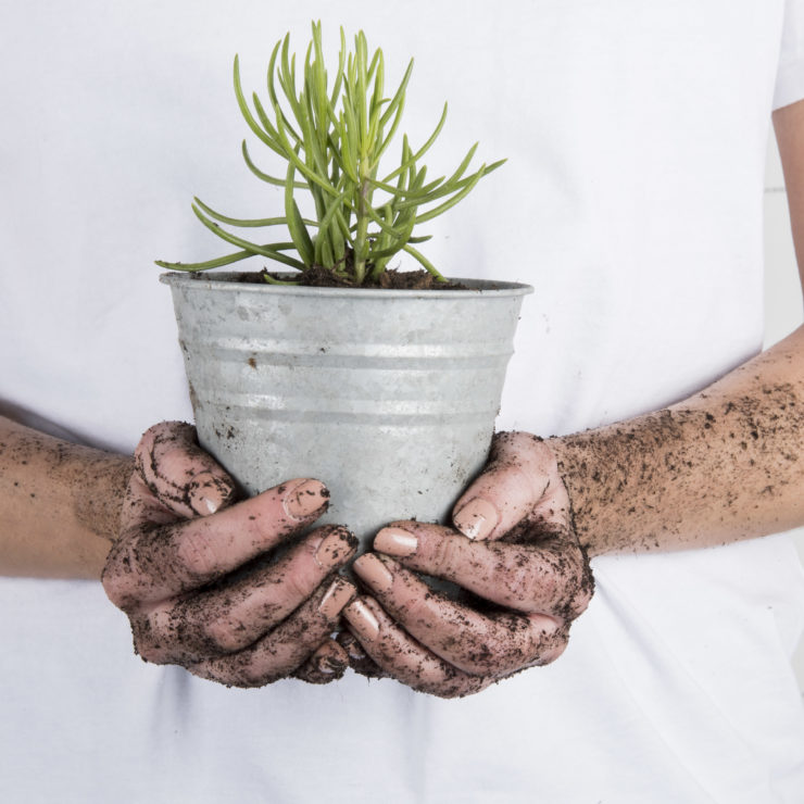 Esschert Design Oud Zink Bloempot 14 Cm