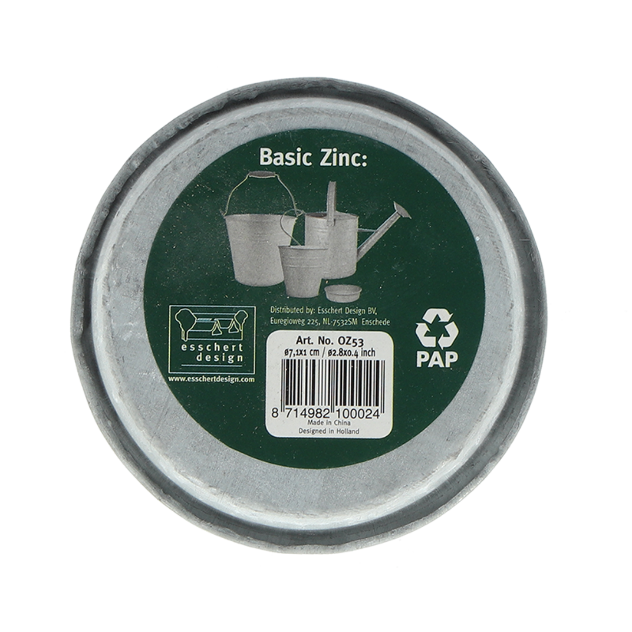 Esschert Design Oud Zink Schotel Voor 9 Cm Pot