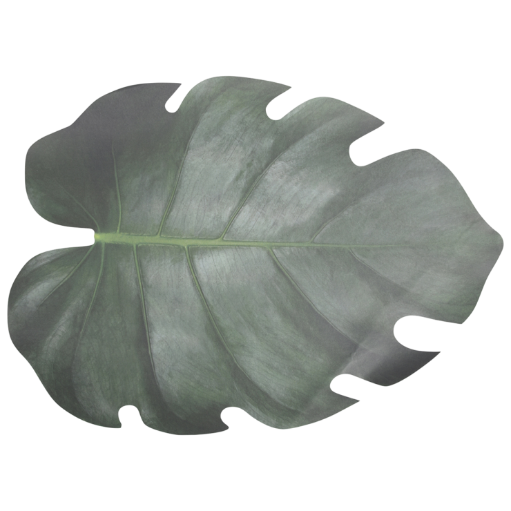 esschert design Papieren placemats bladvorm set/10