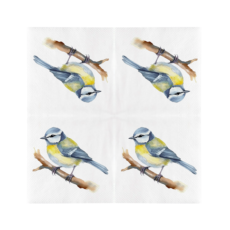 esschert design Papieren servet. pimpelmees 33x33cm