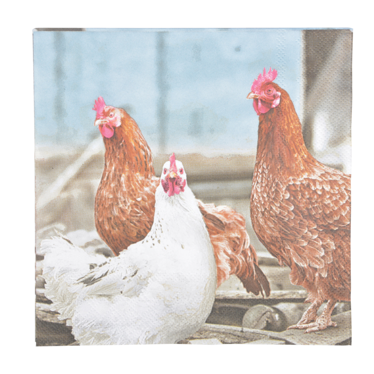 esschert design Papieren servetten kip 33x33cm