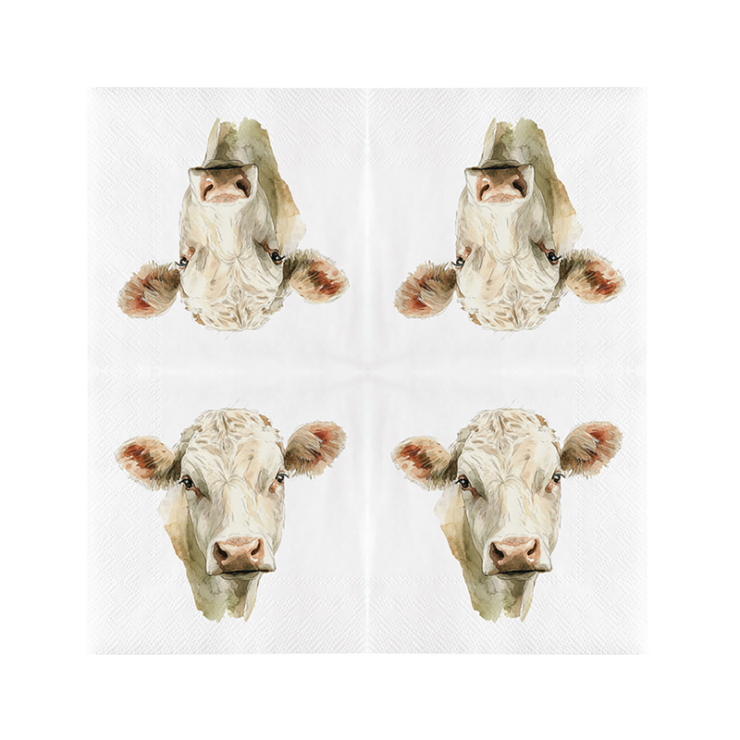 esschert design Papieren servetten koe 33x33cm