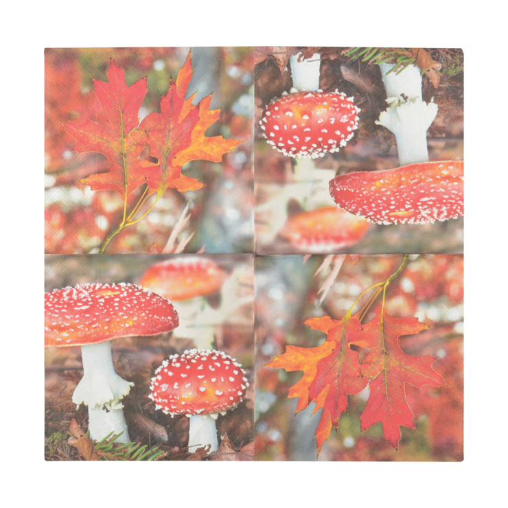 esschert design Papieren servetten paddestoel/blad