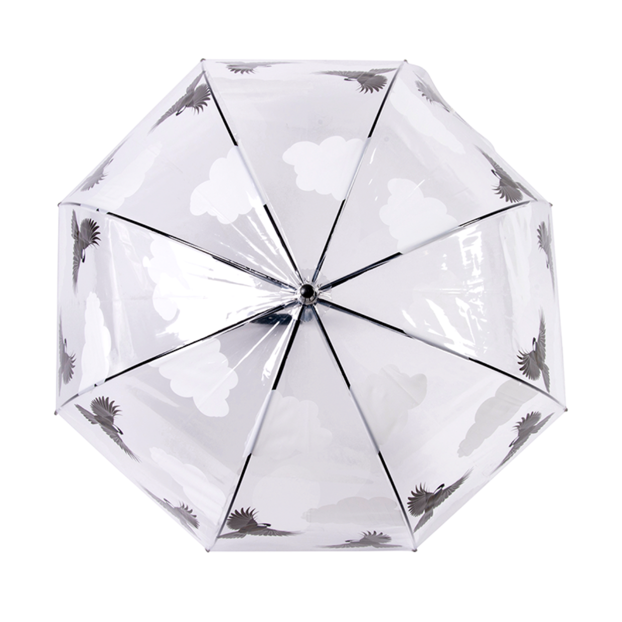 Esschert Design Paraplu Transparant 2 Zijdig Vogel