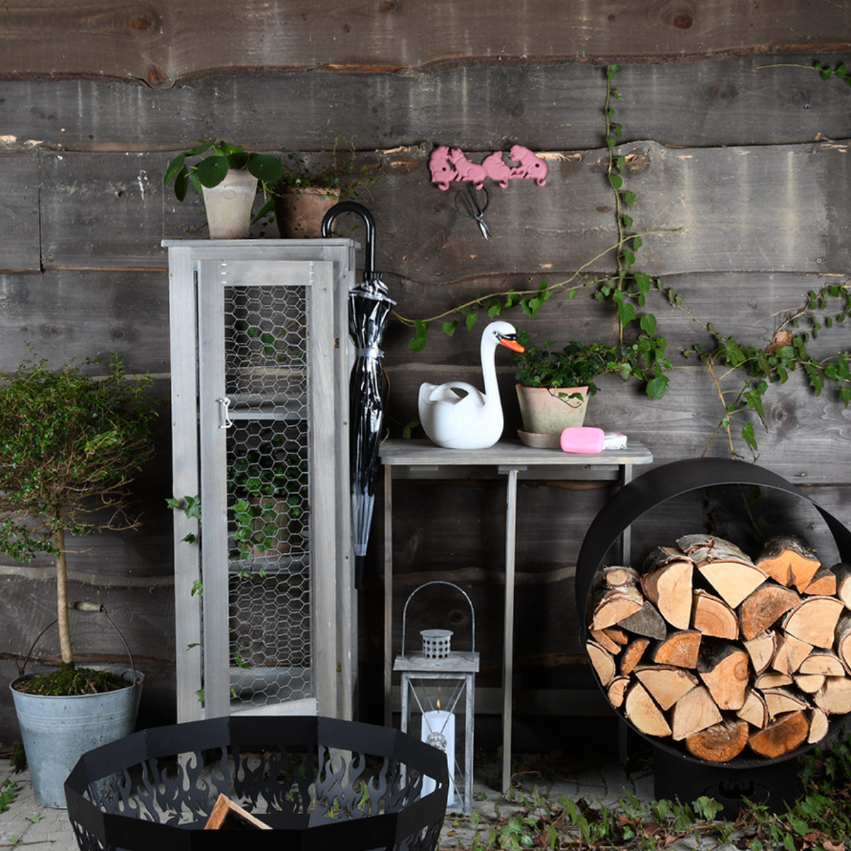 Esschert Design Paraplu Transparant Bos