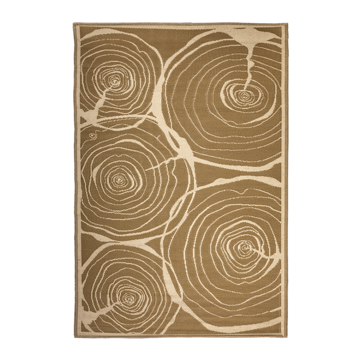 esschert design Rechthoekig tuintapijt jaarringen