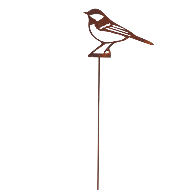 esschert design Roest tuinsteker koolmees