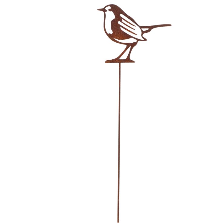 esschert design Roest tuinsteker roodborst