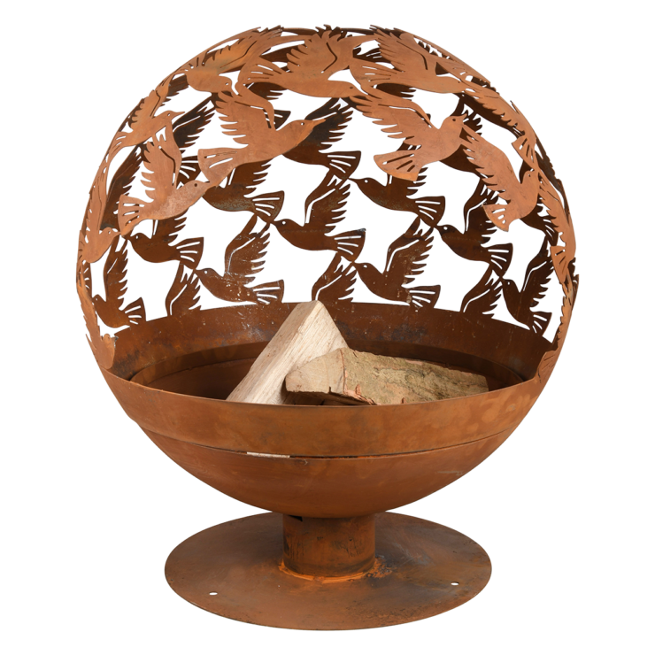 Esschert Design Roest Vuurbal Vogels