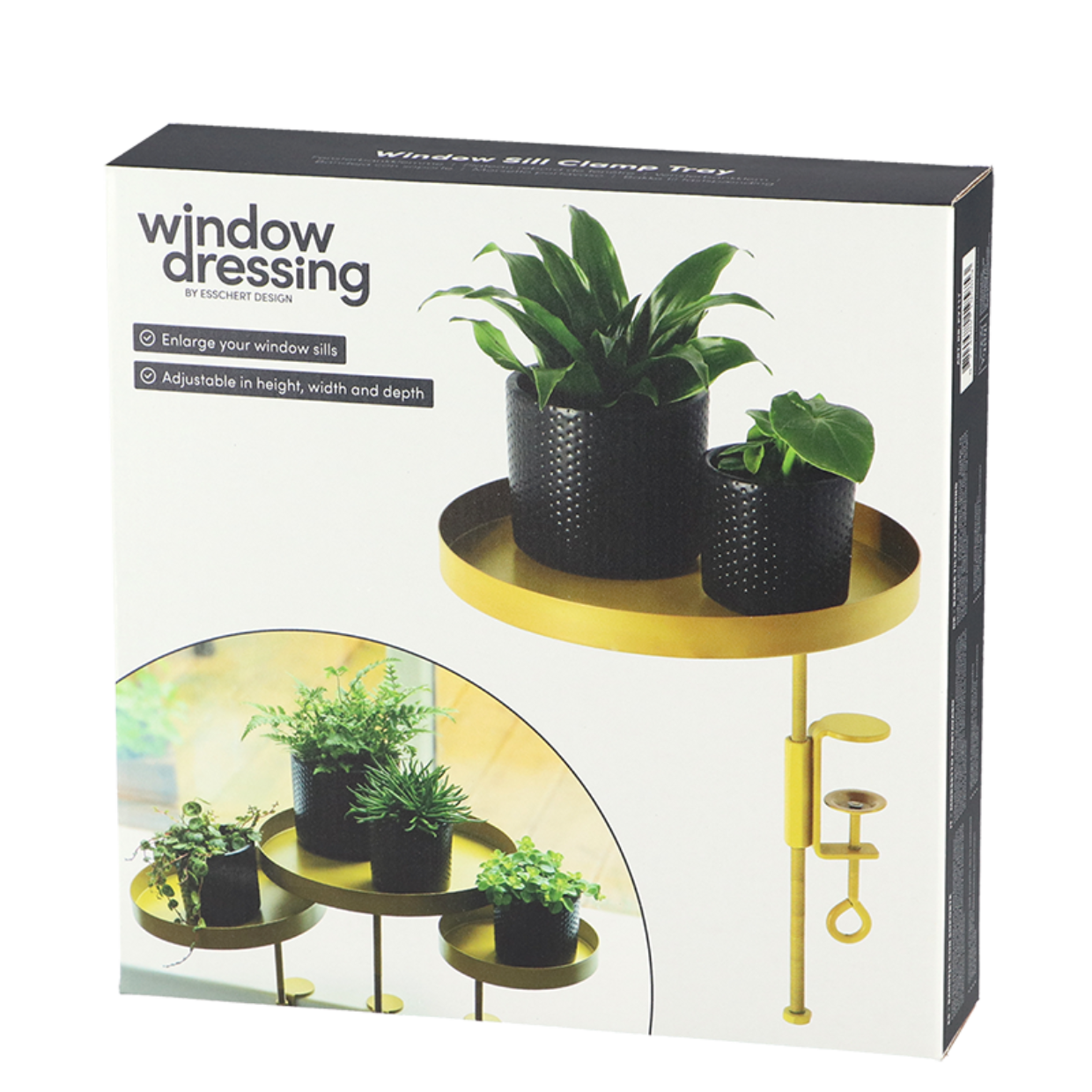 Esschert Design Ronde Gouden Vensterbankklem L