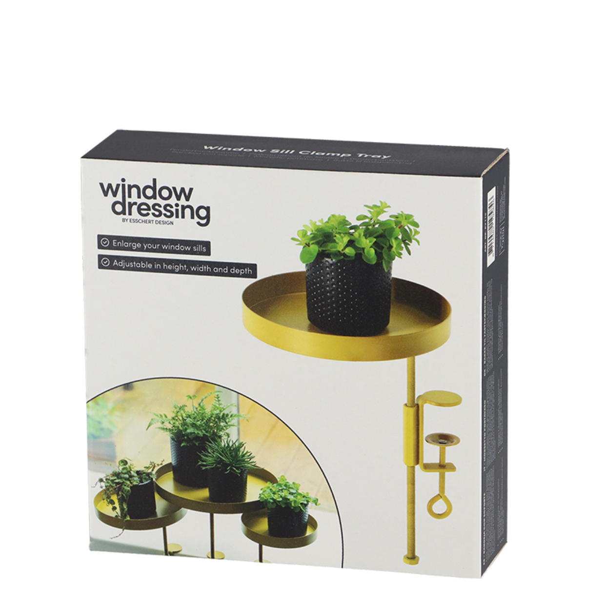 Esschert Design Ronde Gouden Vensterbankklem M