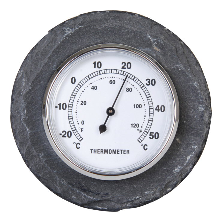 esschert design Ronde leistenen thermometer