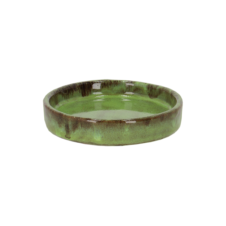 esschert design Schotel geglazuurd groen 12cm