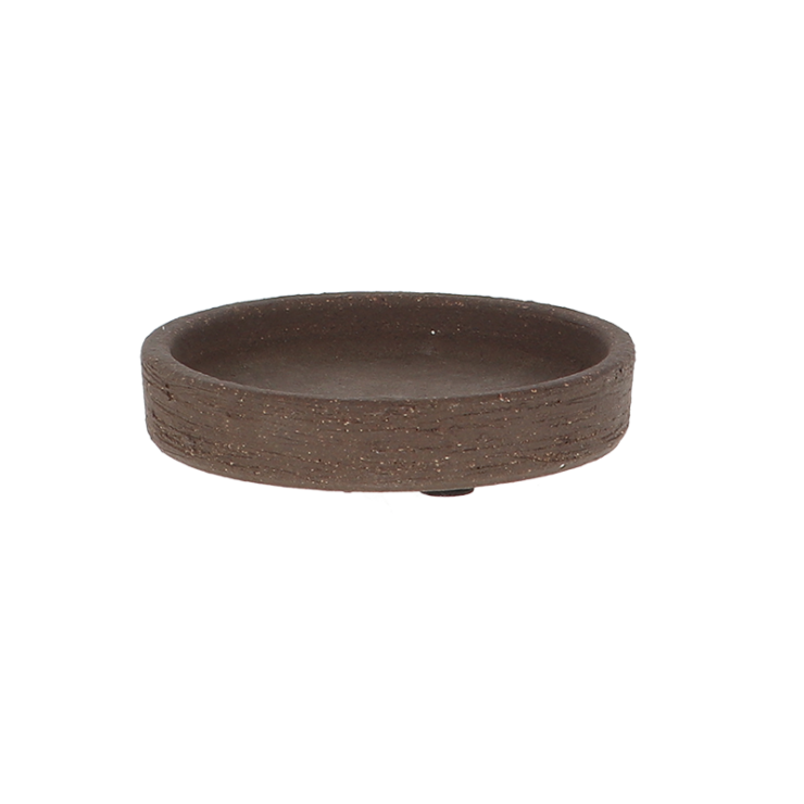 esschert design Schotel ongeglazuurd bruin 9cm