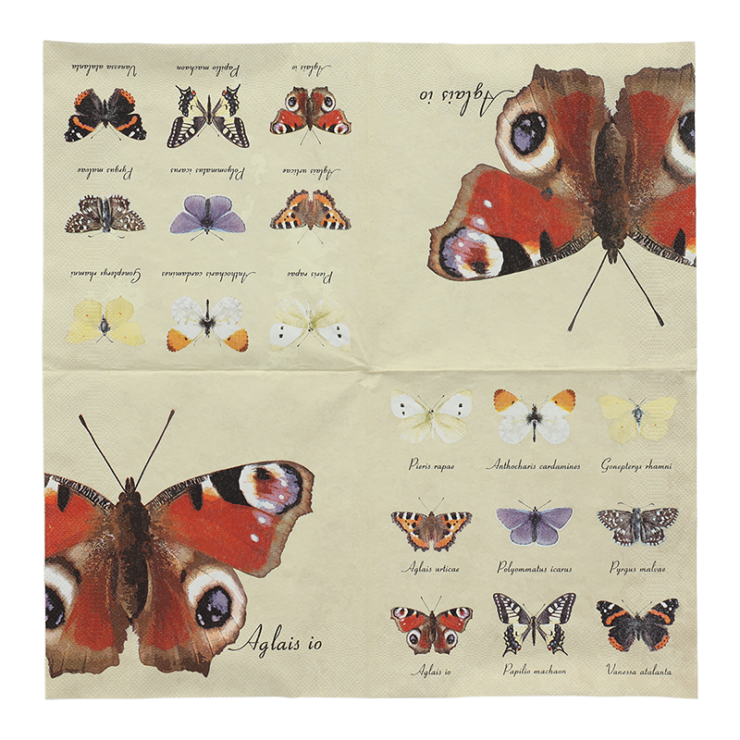 esschert design Servetten vlinders 33x33cm