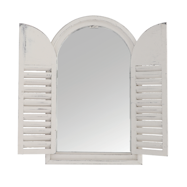 esschert design Spiegelkozijn met houten deurtjes