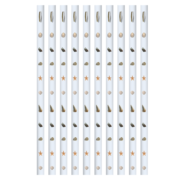 esschert design Strand papieren rietjes set van 24