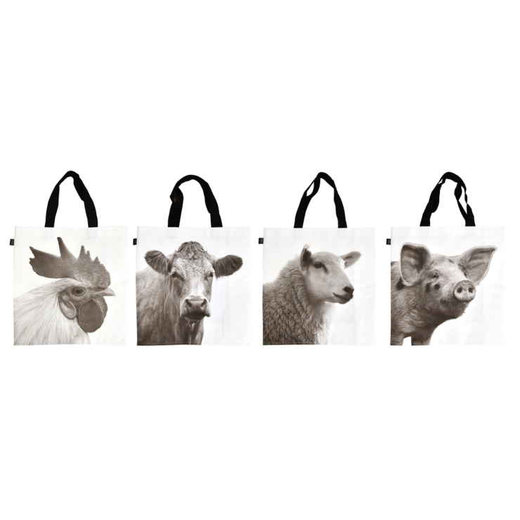 esschert design Tas boerderijdier z/w L