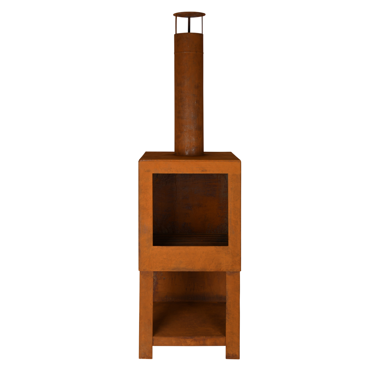 Esschert Design Terraskachel Met Houtopslag Roest