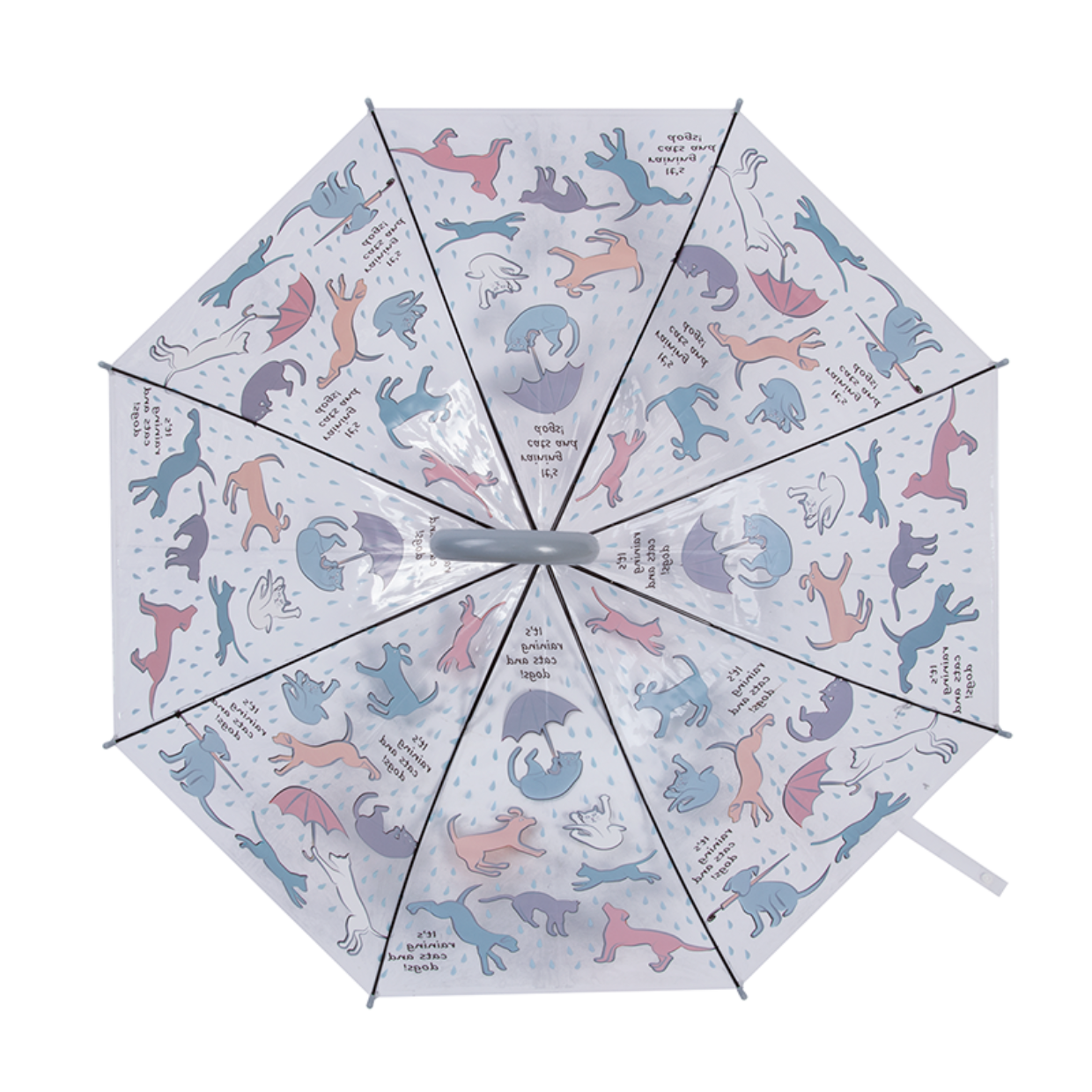 Esschert Design Transparante Paraplu Cats And Dogs