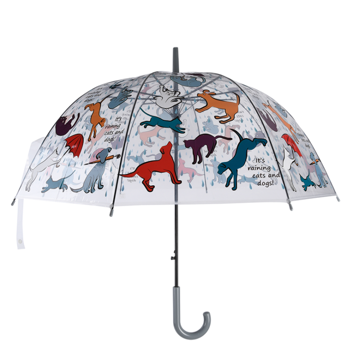esschert design Transparante paraplu cats and dogs
