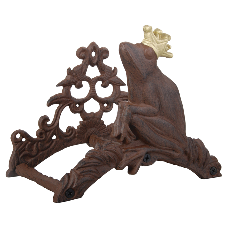 esschert design Tuinslanghouder kikkerkoning roest