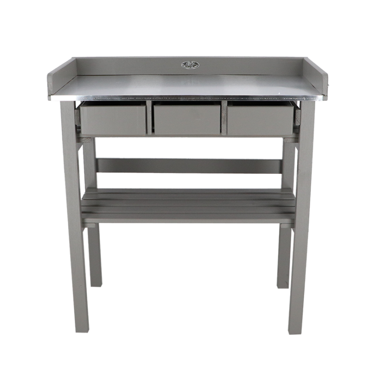 esschert design Tuinwerktafel met lades grijs