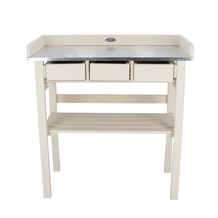 esschert design Tuinwerktafel met lades wit