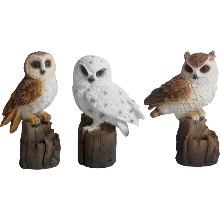 esschert design Uil op boomstam S