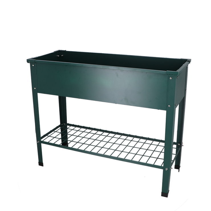 esschert design Verhoogde kweekbak metaal groen L