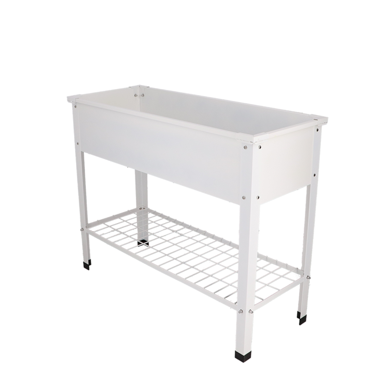 Esschert Design Verhoogde Kweekbak Metaal Wit L